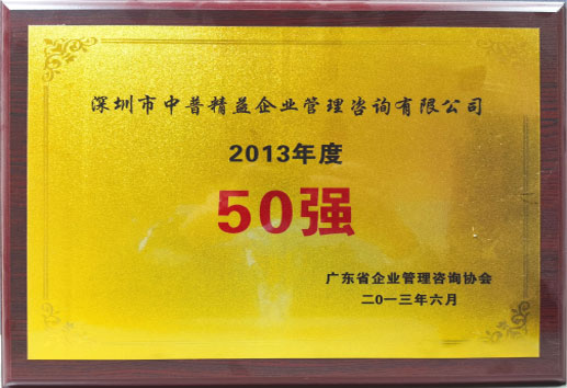 广东省企业管理咨询协会2013年度50强